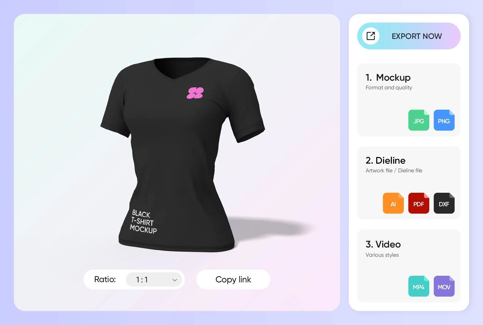 Easily save your design for marketing Easily save your design for marketing