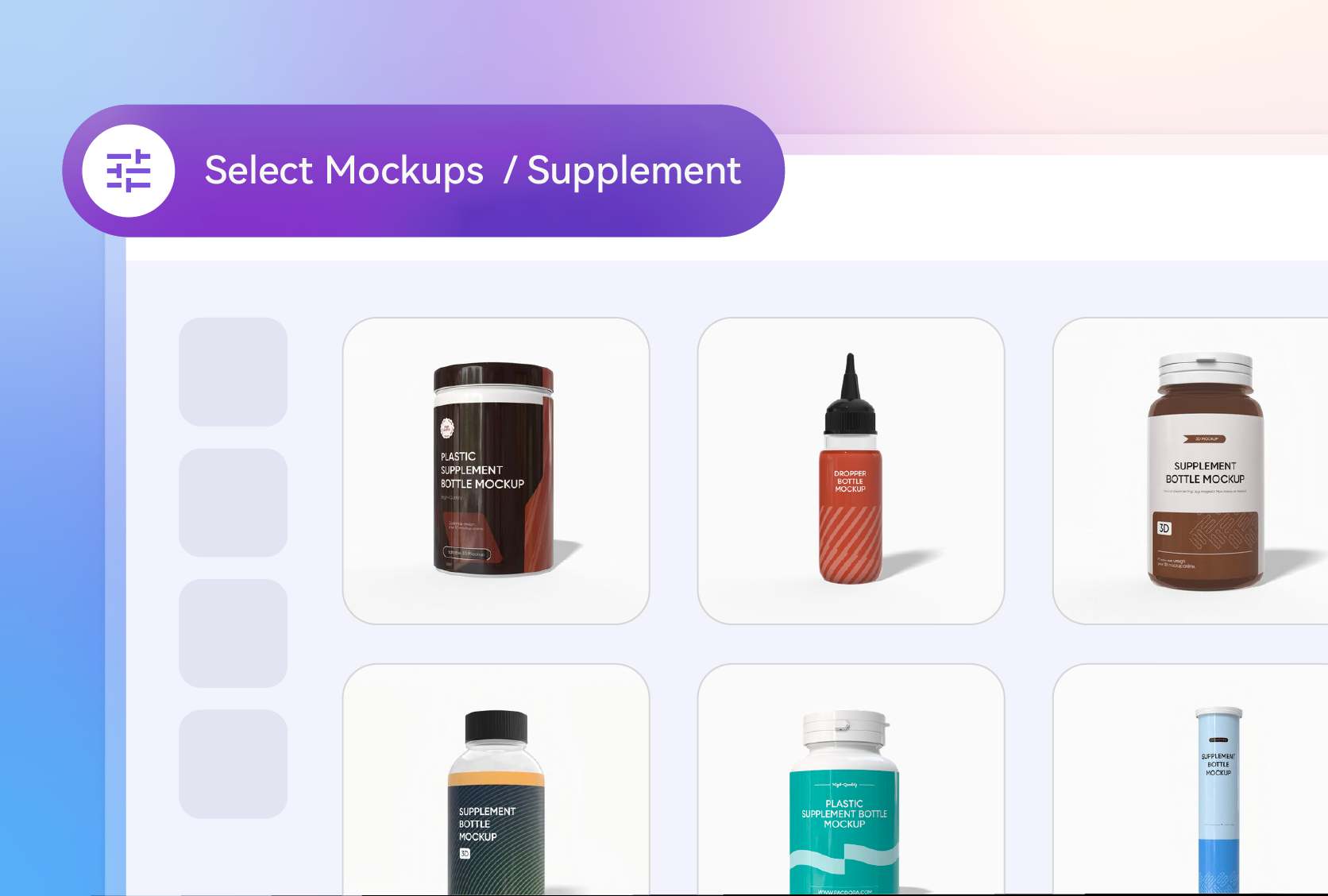 Different styles of packaging for supplement brands Different styles of packaging for supplement brands