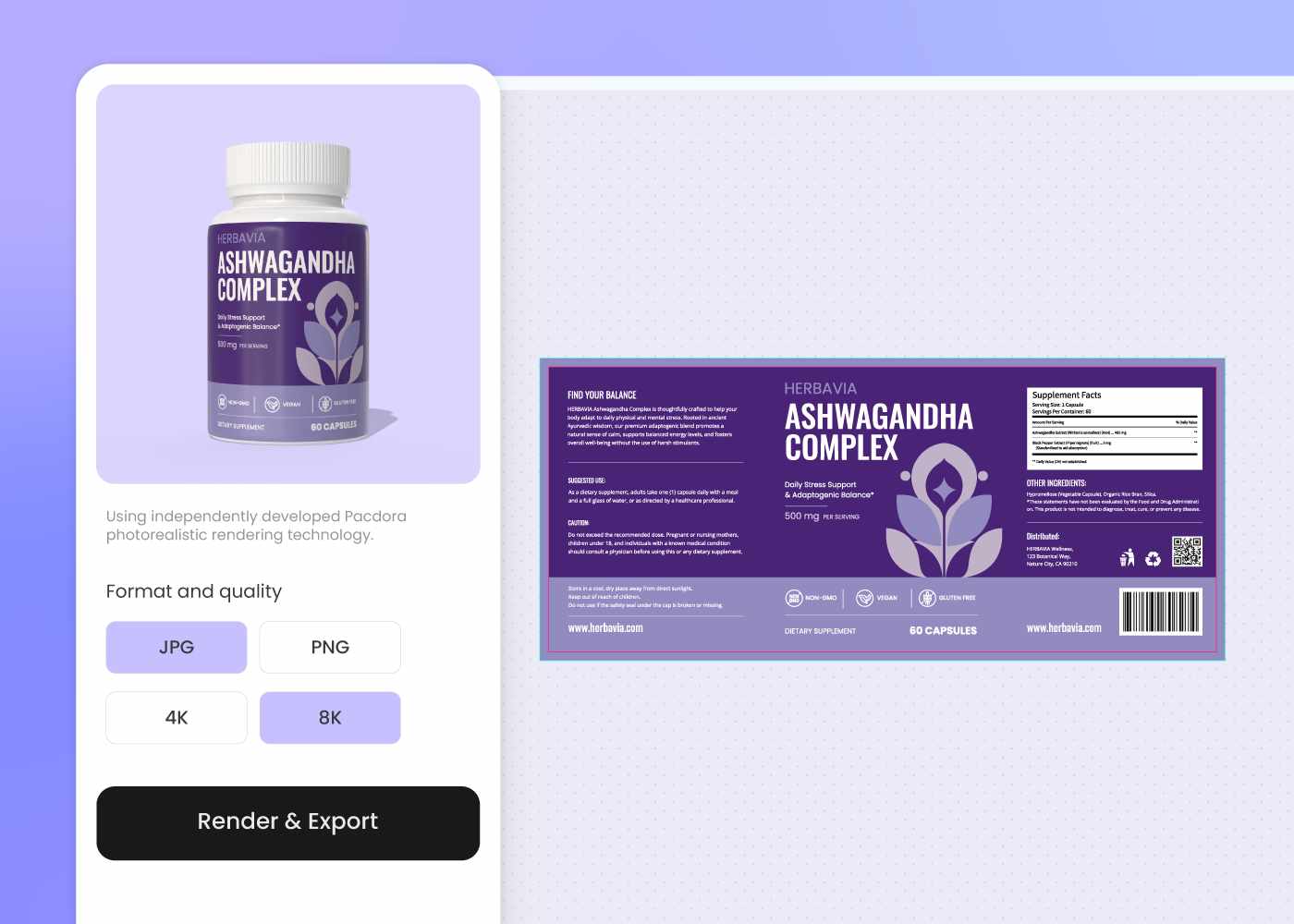 Step 3: Export dieline and 3D mockup Step 3: Export dieline and 3D mockup