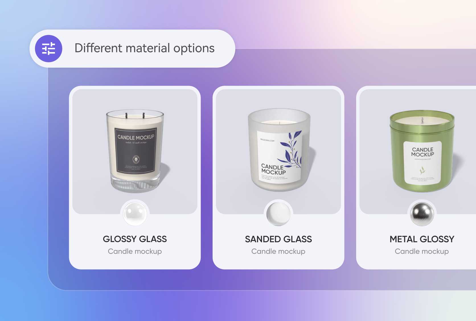 Unique material options for custom photo candles Unique material options for custom photo candles