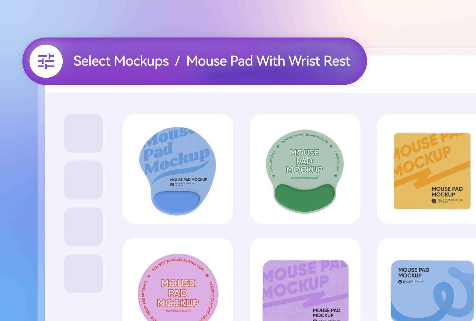 Shape variety for customized wrist rest designs Shape variety for customized wrist rest designs