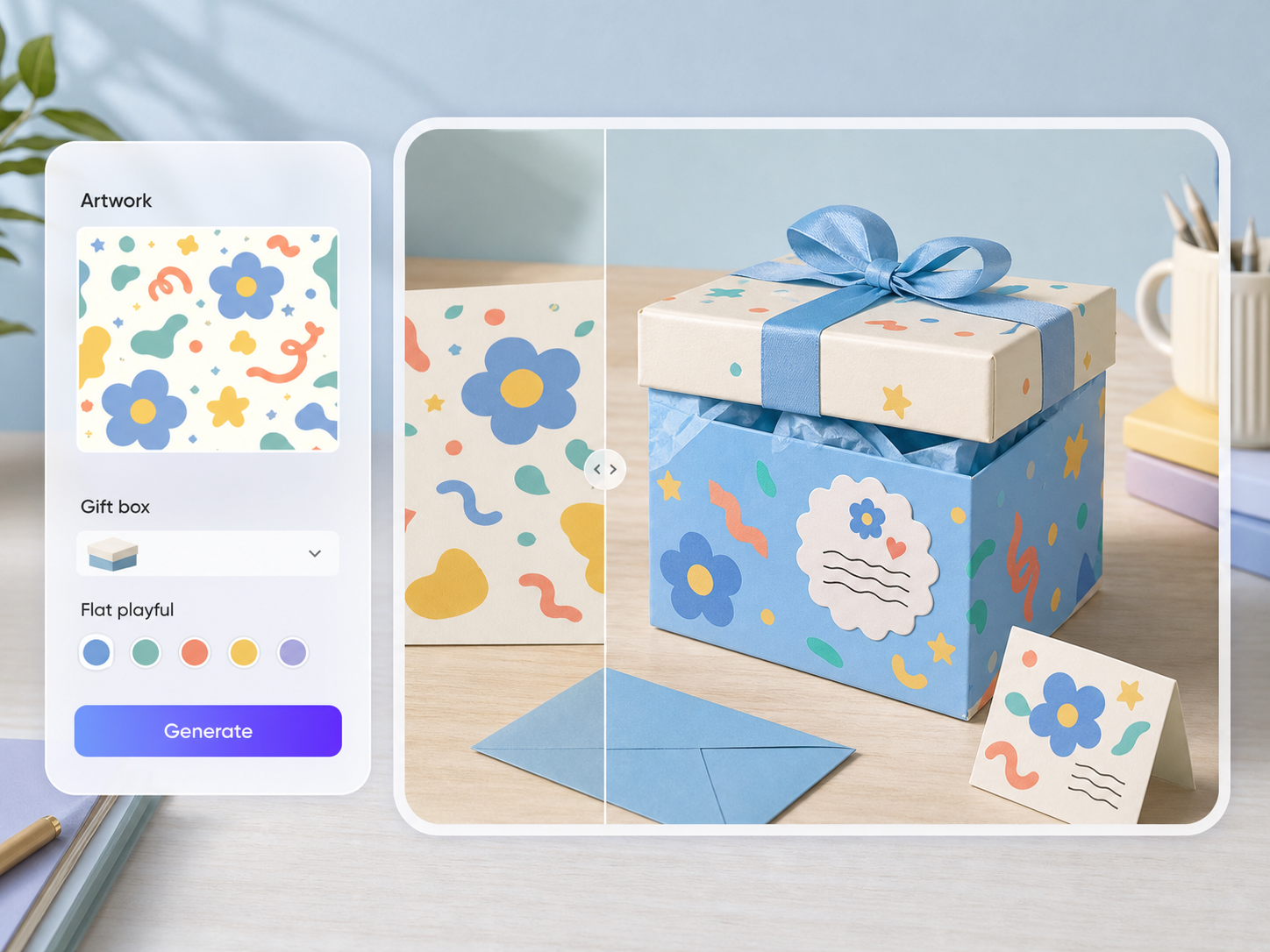 Continue from mockup to dieline and 3D preview Continue from mockup to dieline and 3D preview
