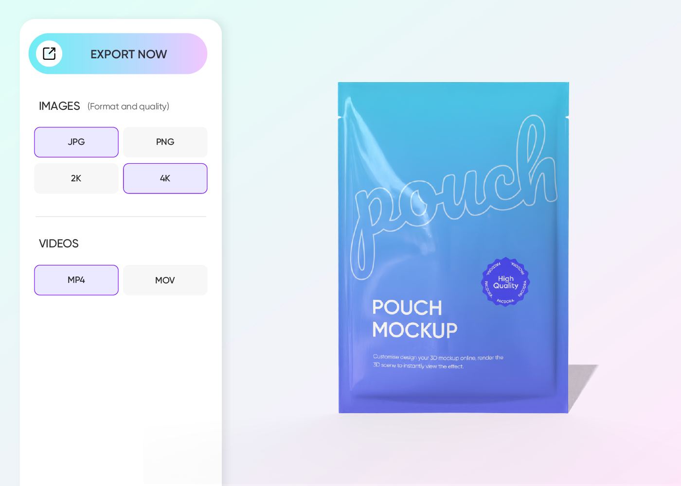 Step 3: Download your flat pouch design Step 3: Download your flat pouch design