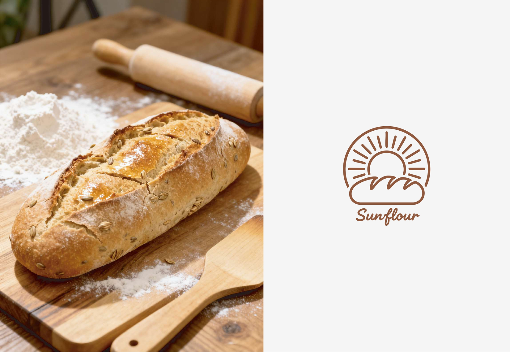 Packaging design of sunflour bakery Packaging design of sunflour bakery