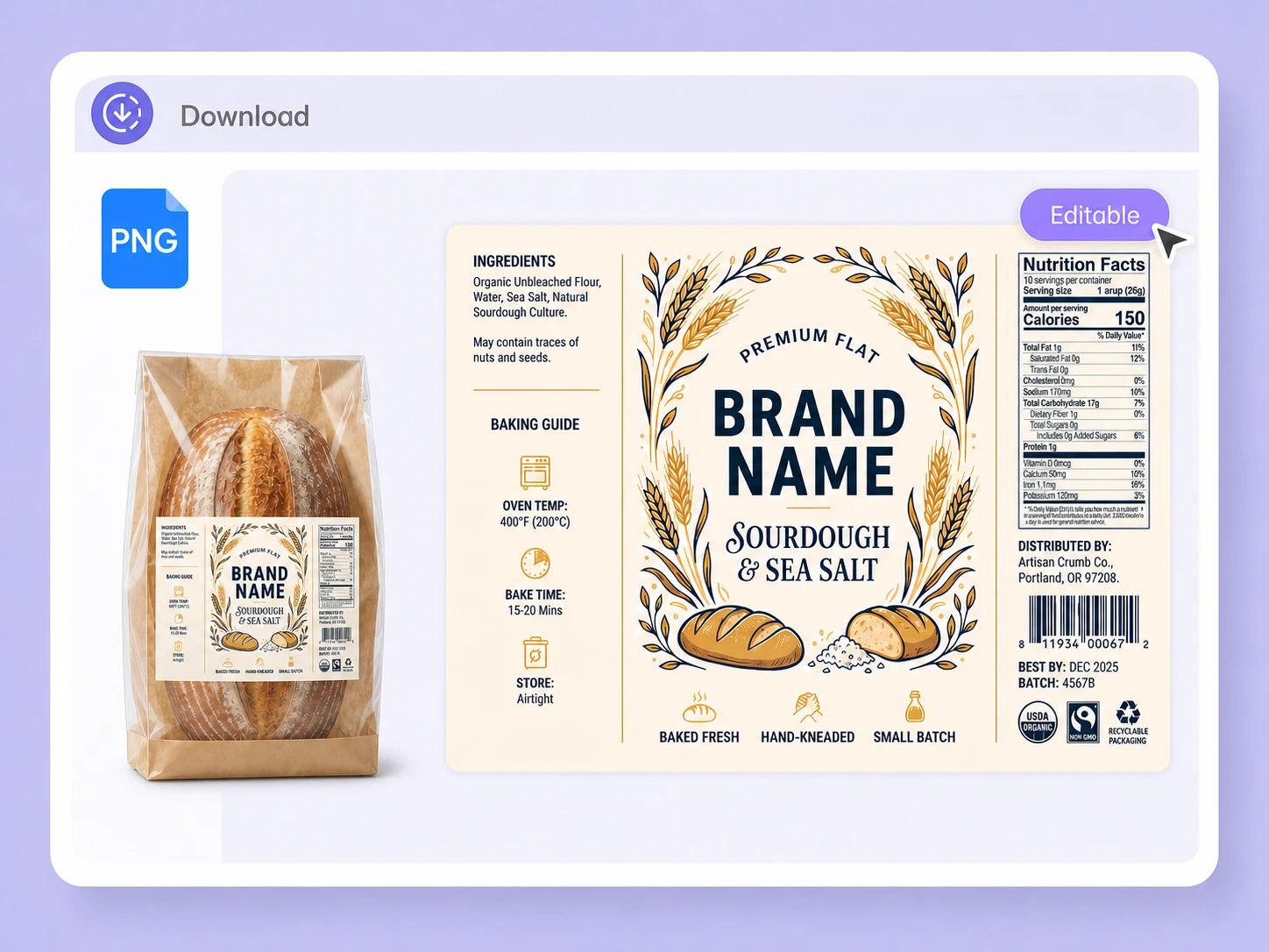 Step 3: Download or edit your label Step 3: Download or edit your label