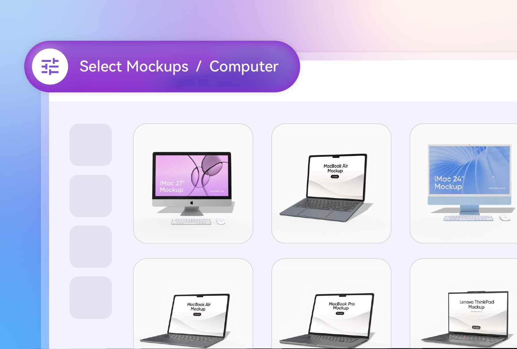 Choose screen size that suits your project Choose screen size that suits your project