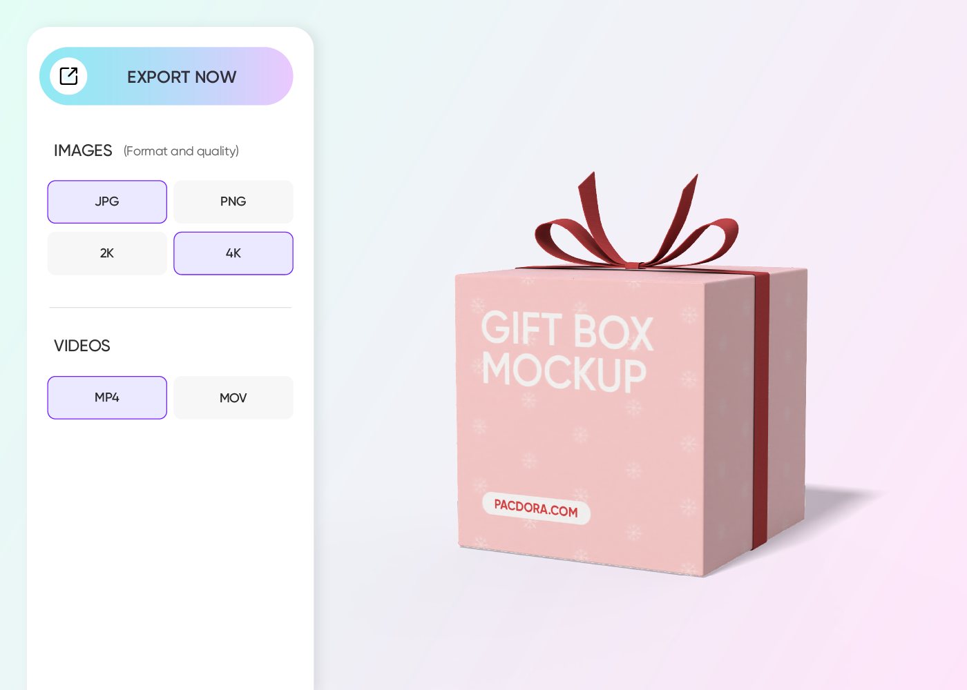 Step 3: Export your presentation-ready packaging Step 3: Export your presentation-ready packaging