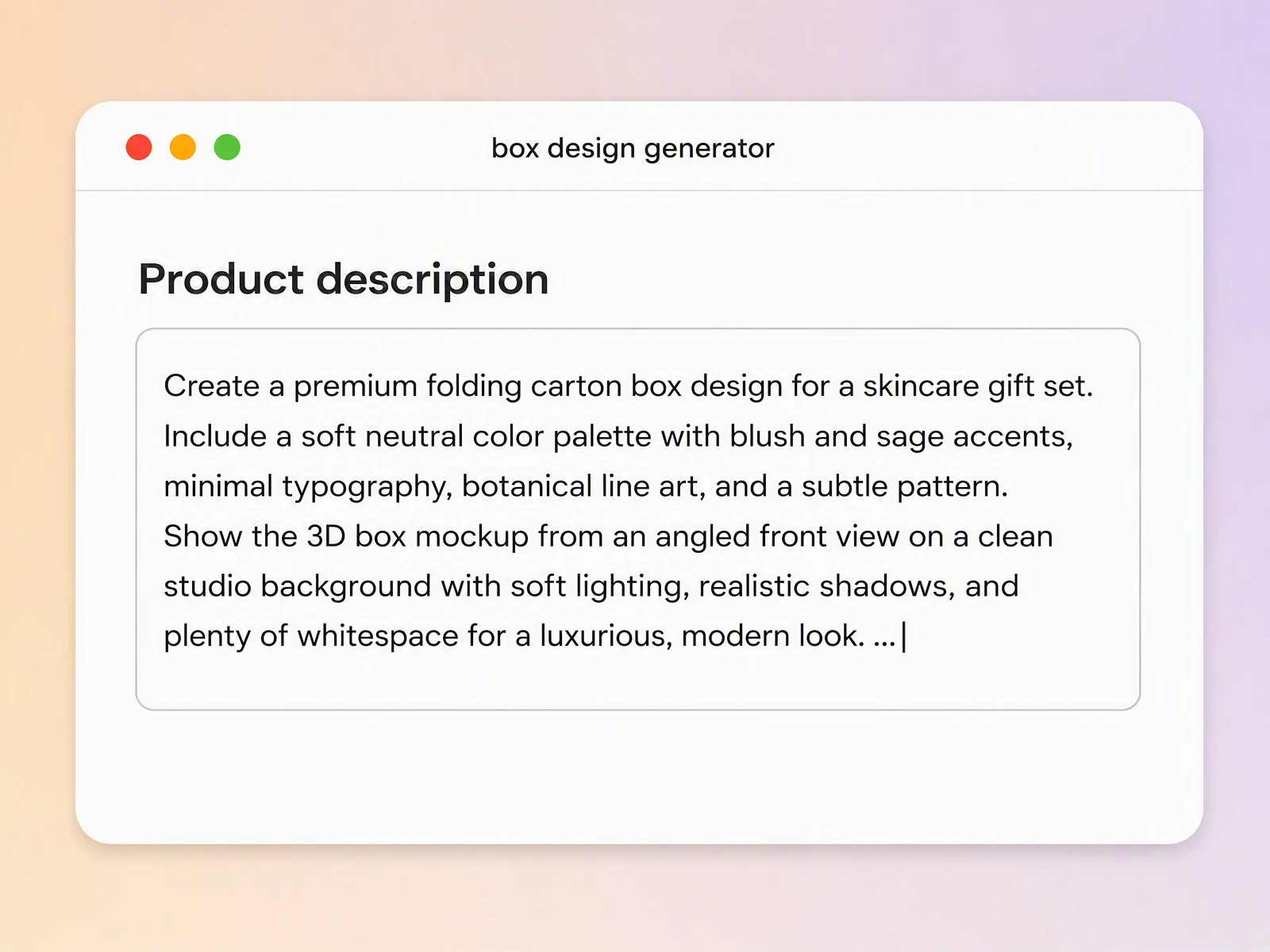 Step 1: Describe your box Step 1: Describe your box