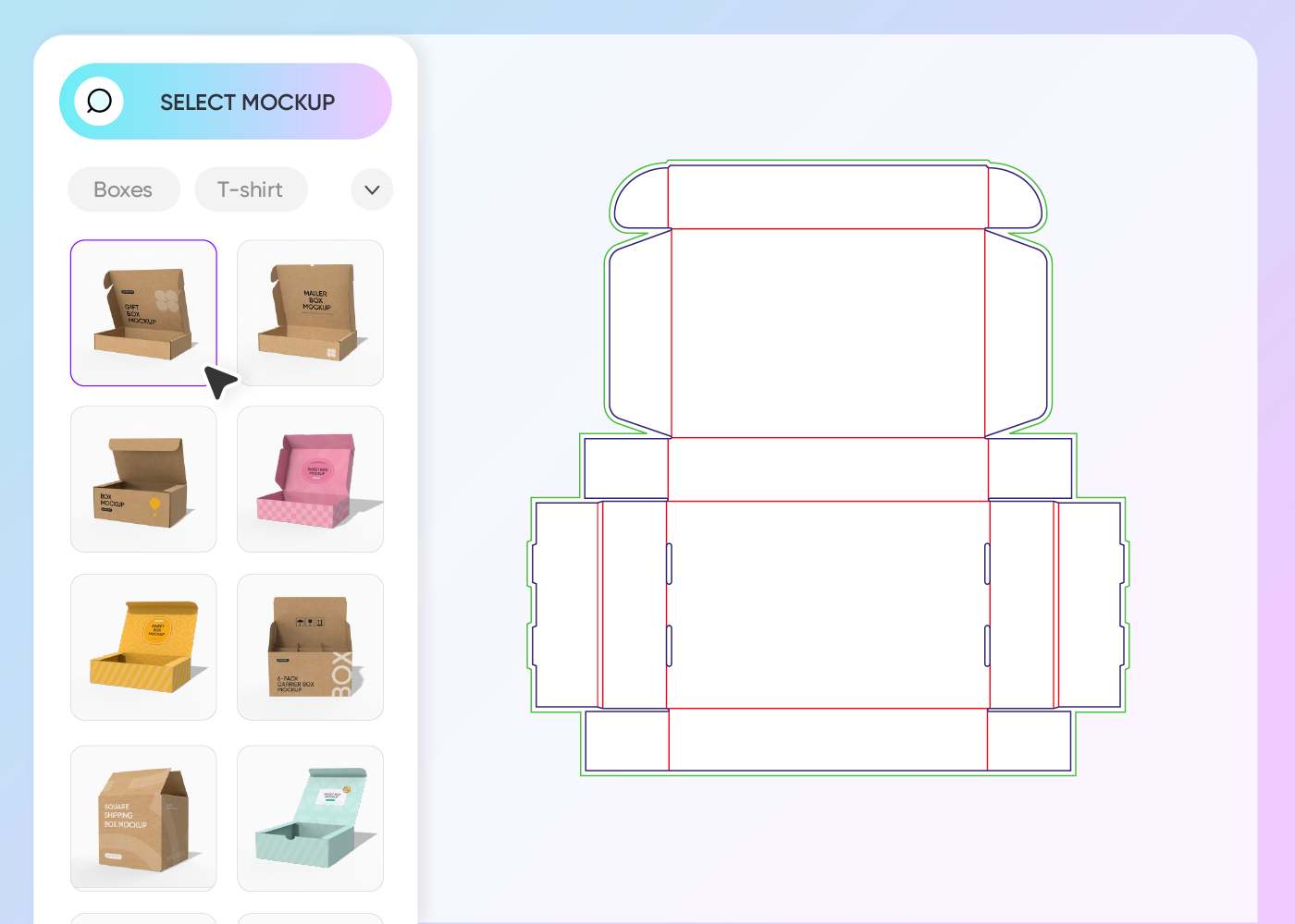 Step 1: Choose a shipping box mockup Step 1: Choose a shipping box mockup