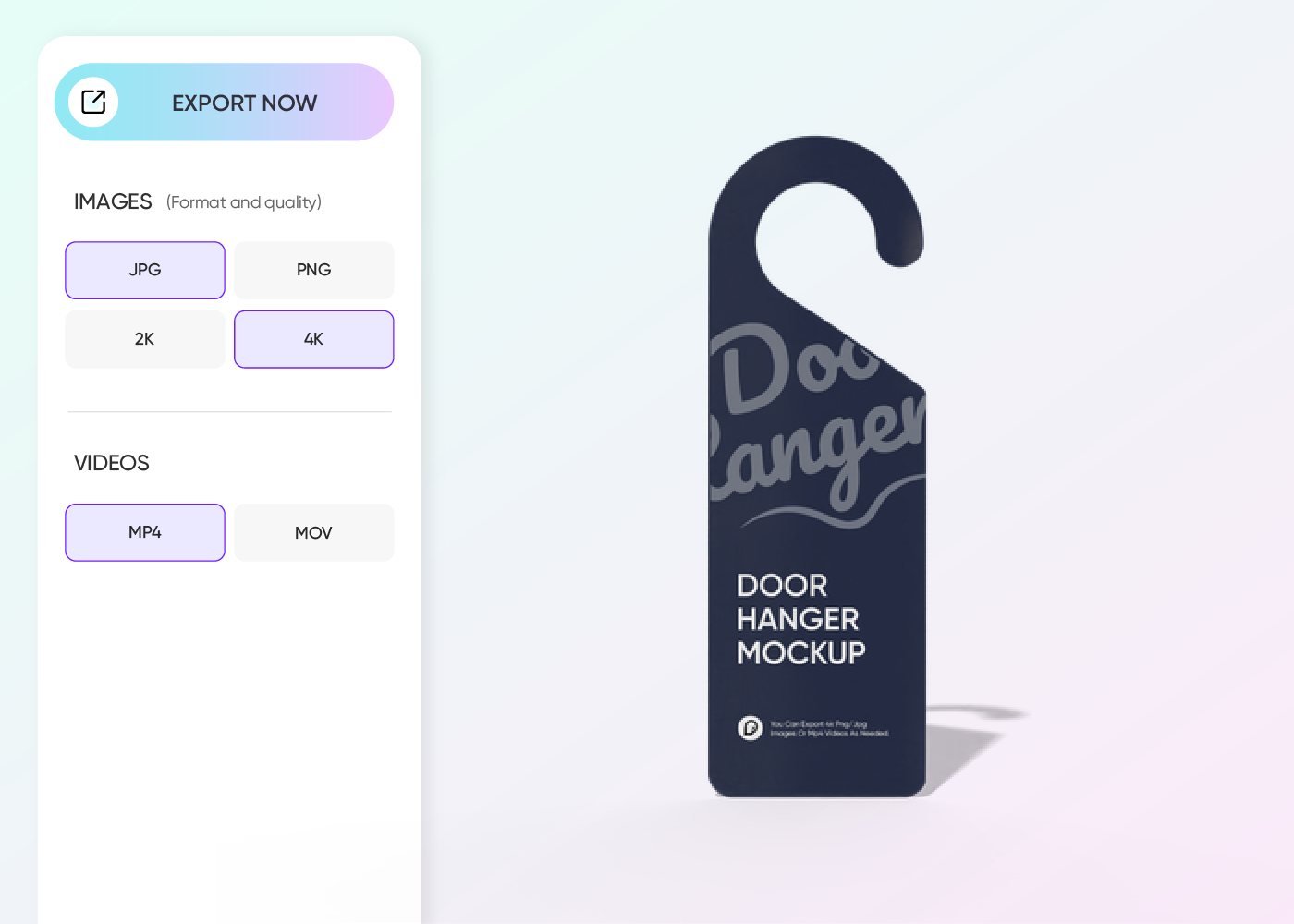 Step 3: Save your door hanger mockup Step 3: Save your door hanger mockup