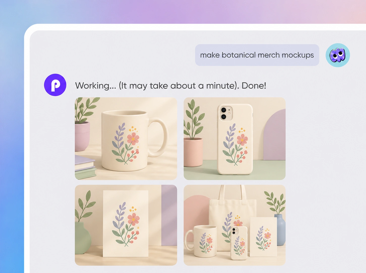 Step 2: Generate and refine your mockup with prompts Step 2: Generate and refine your mockup with prompts