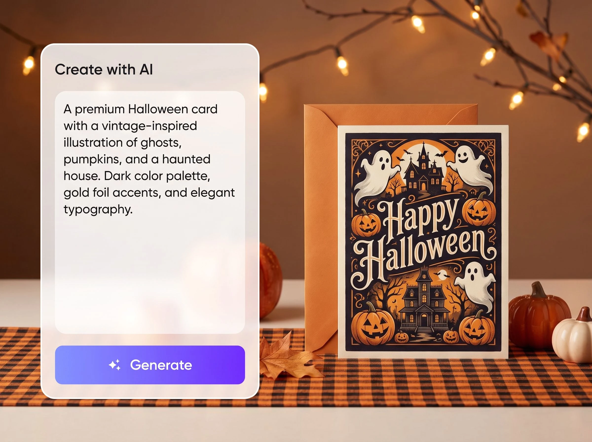 Generate only the Halloween elements you choose Generate only the Halloween elements you choose