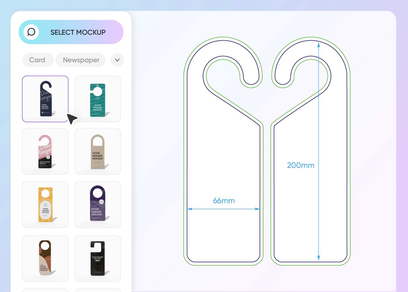 Step 1: Choose a door hanger mockup Step 1: Choose a door hanger mockup
