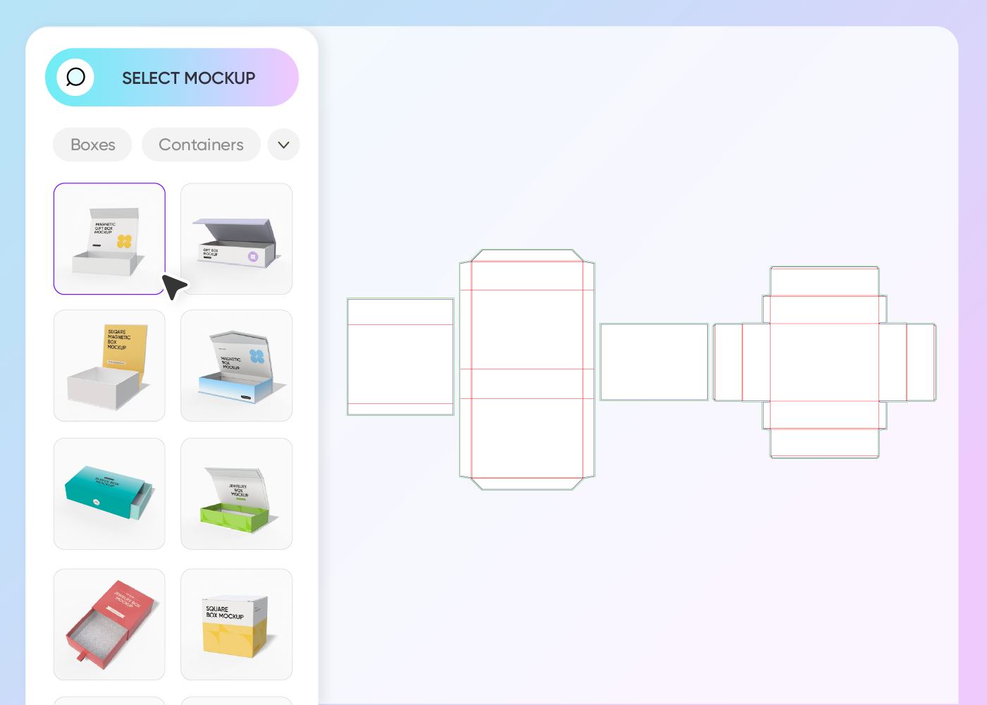 Step 1: Select a cosmetic box Step 1: Select a cosmetic box