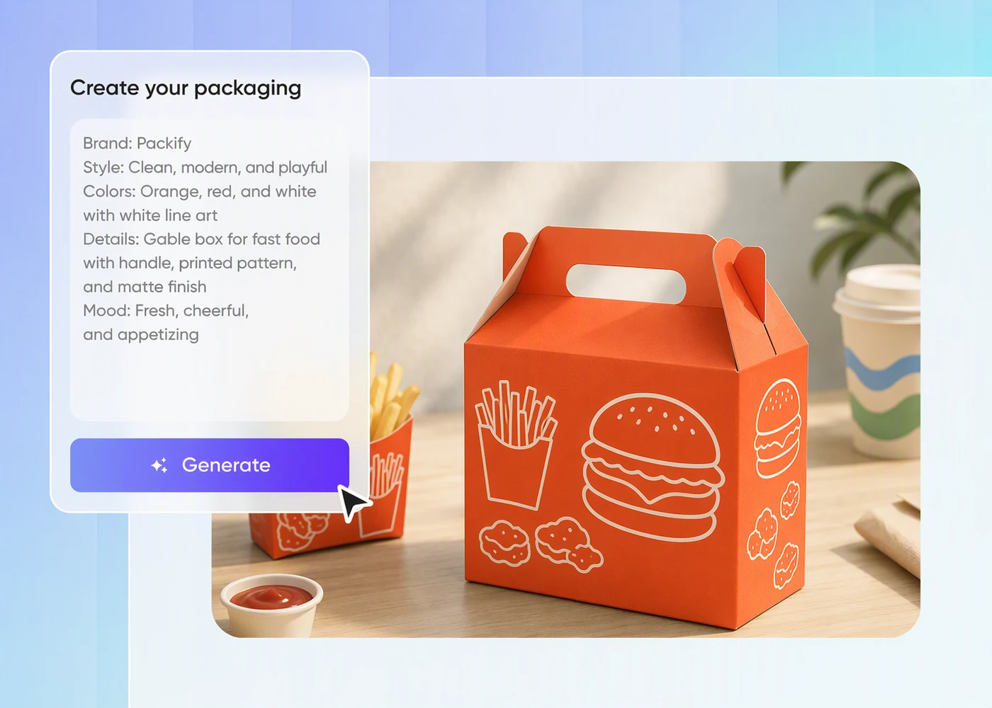 Step 1: Describe your gable box gable-box-mockup-generator-describe-your