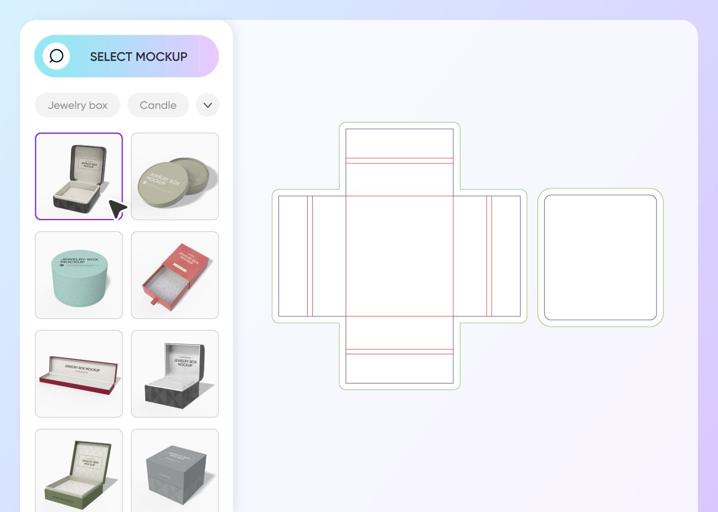 Step 1: Select jewellery box packaging Step 1: Select jewellery box packaging