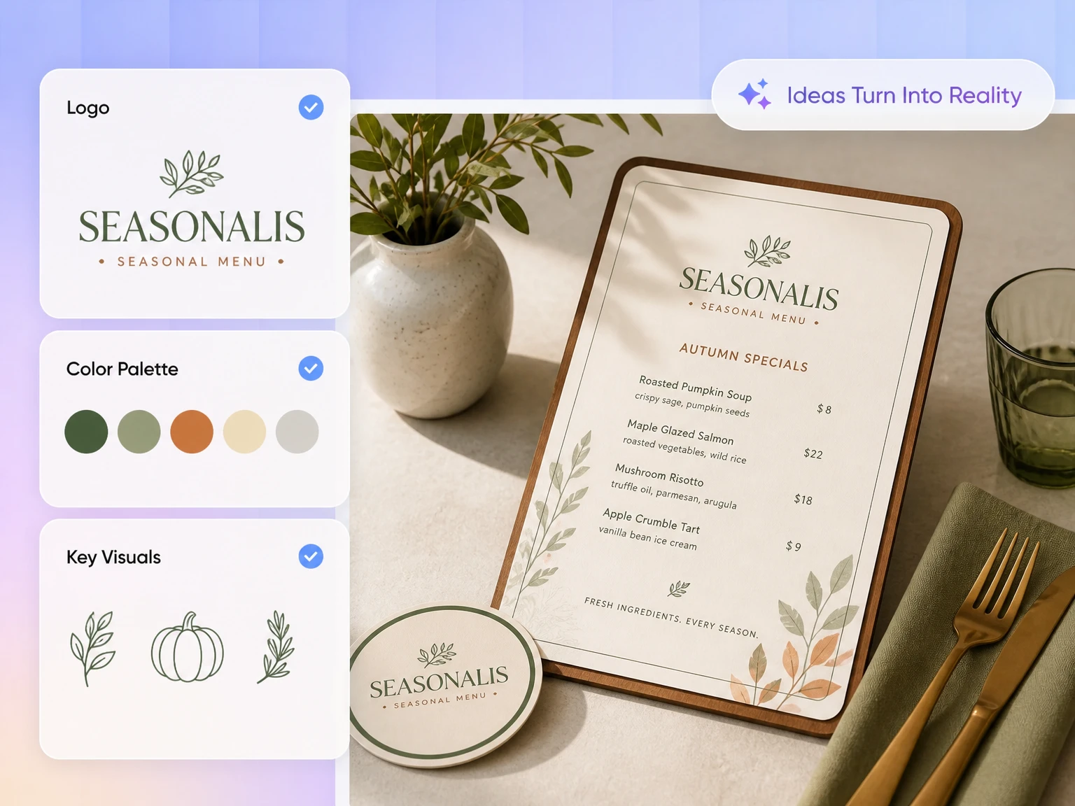 Preserve the printed menu experience Preserve the printed menu experience