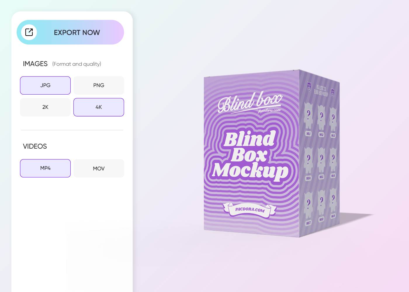 Step 3: Export your custom blind boxes Step 3: Export your custom blind boxes