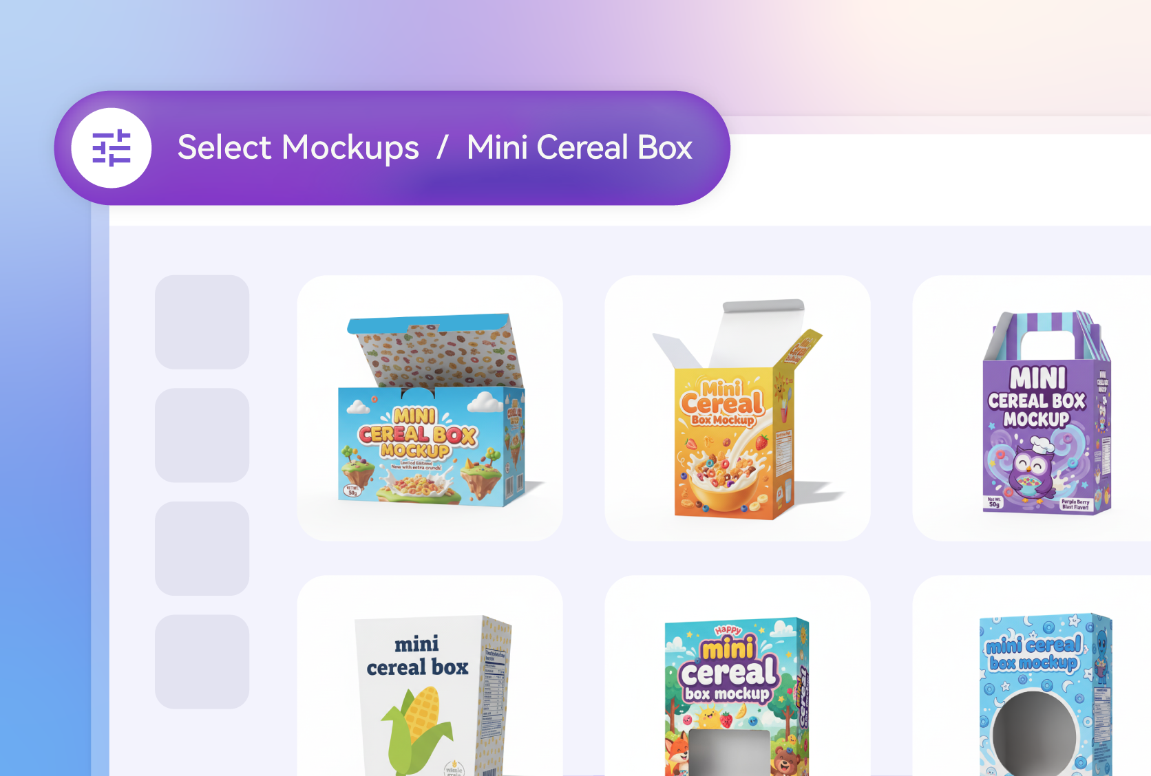 Multiple packaging shapes for cereal products Multiple packaging shapes for cereal products