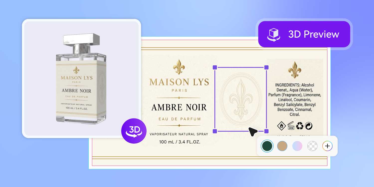 A 3D mockup that replaces the physical sample A 3D mockup that replaces the physical sample