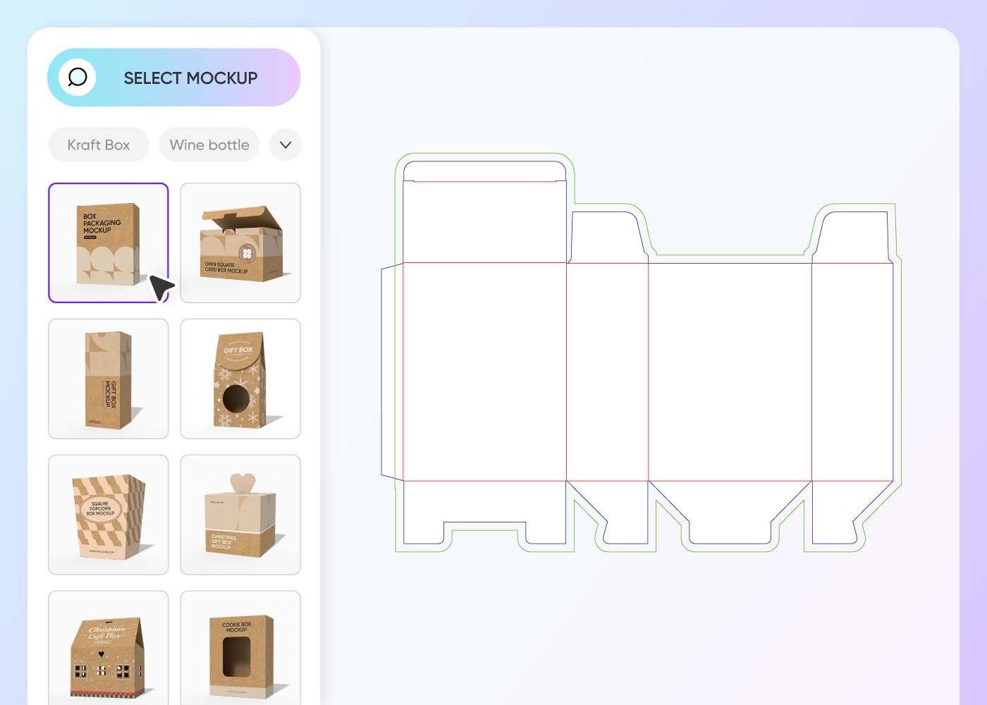 Step 1: Select a box mockup Step 1: Select a box mockup