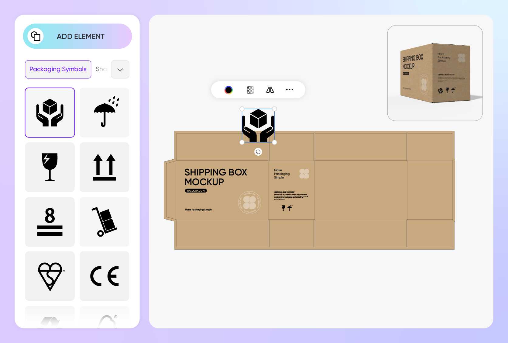 Include essential shipping symbols Include essential shipping symbols