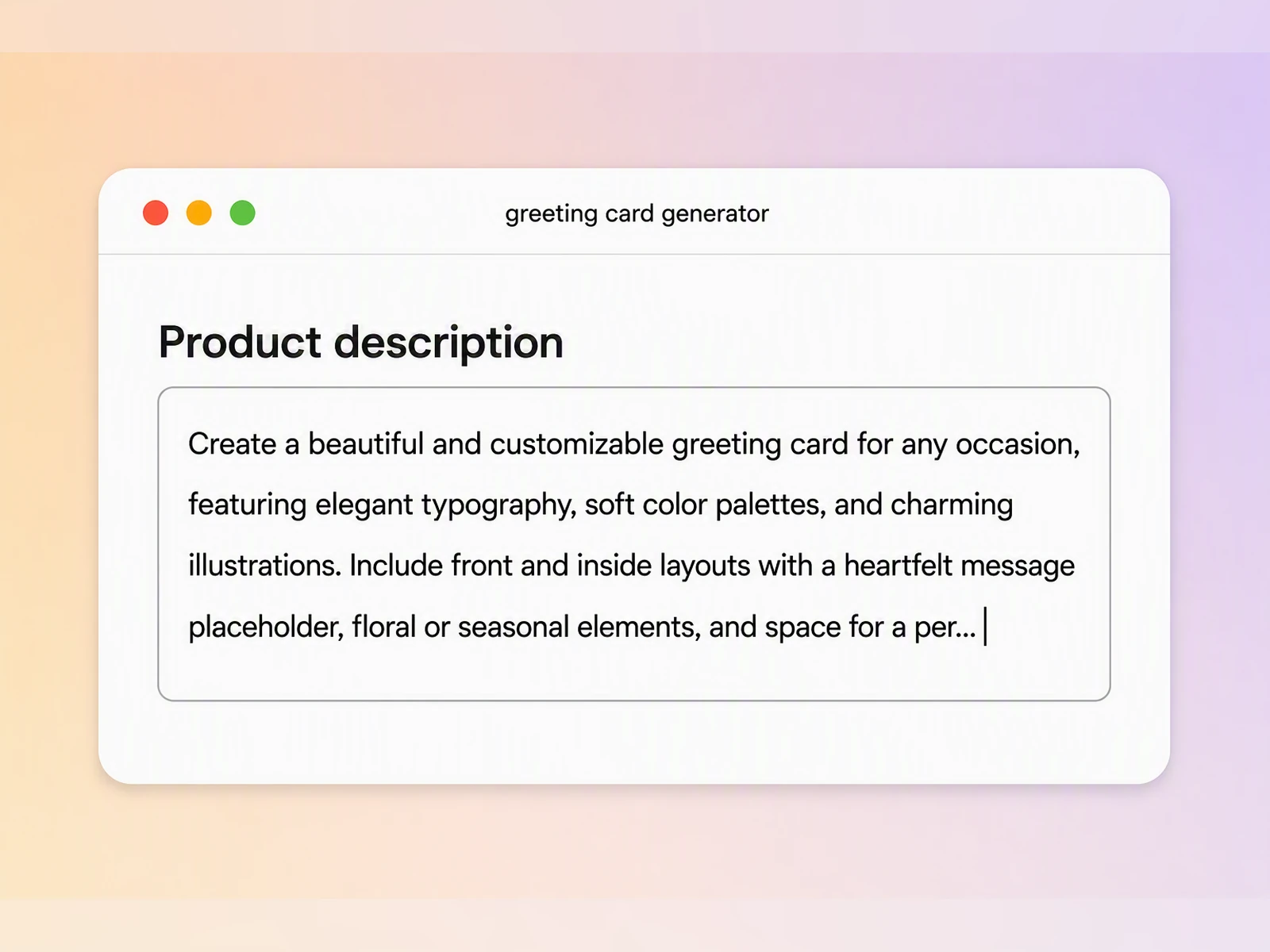 Step 1: Describe the Recipient and Occasion Step 1: Describe the Recipient and Occasion