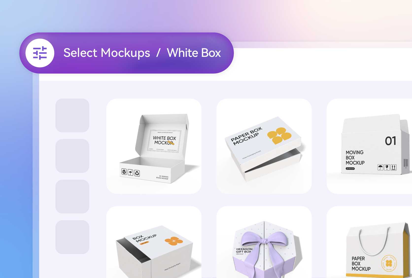 Various shapes suited to all product ranges Various shapes suited to all product ranges