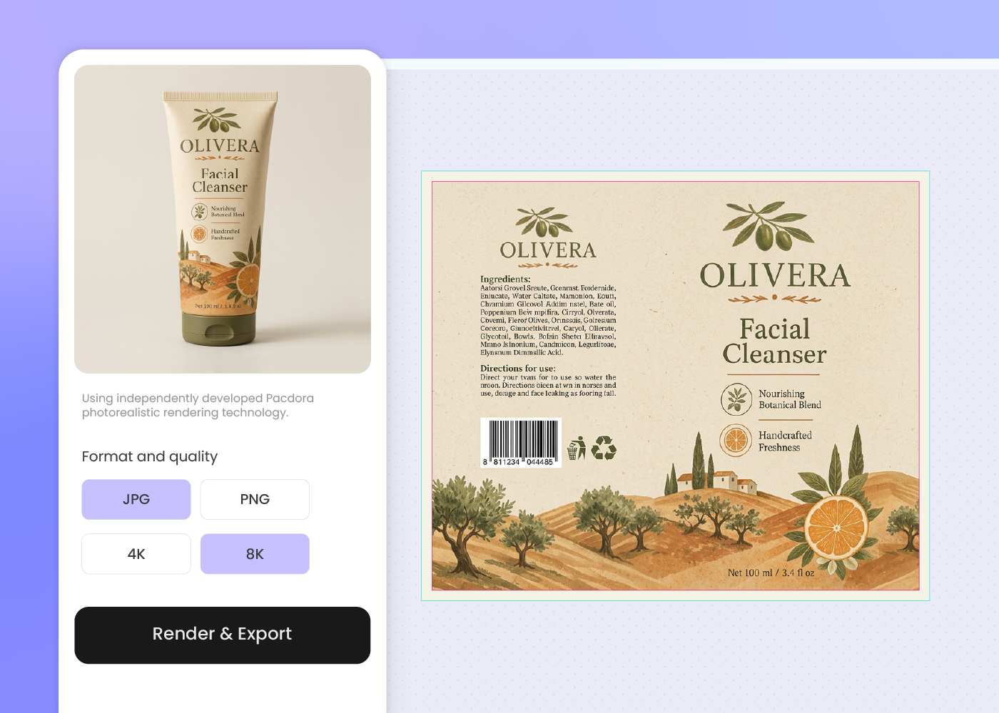 Step 3: Download dieline and 3D finish Step 3: Download dieline and 3D finish