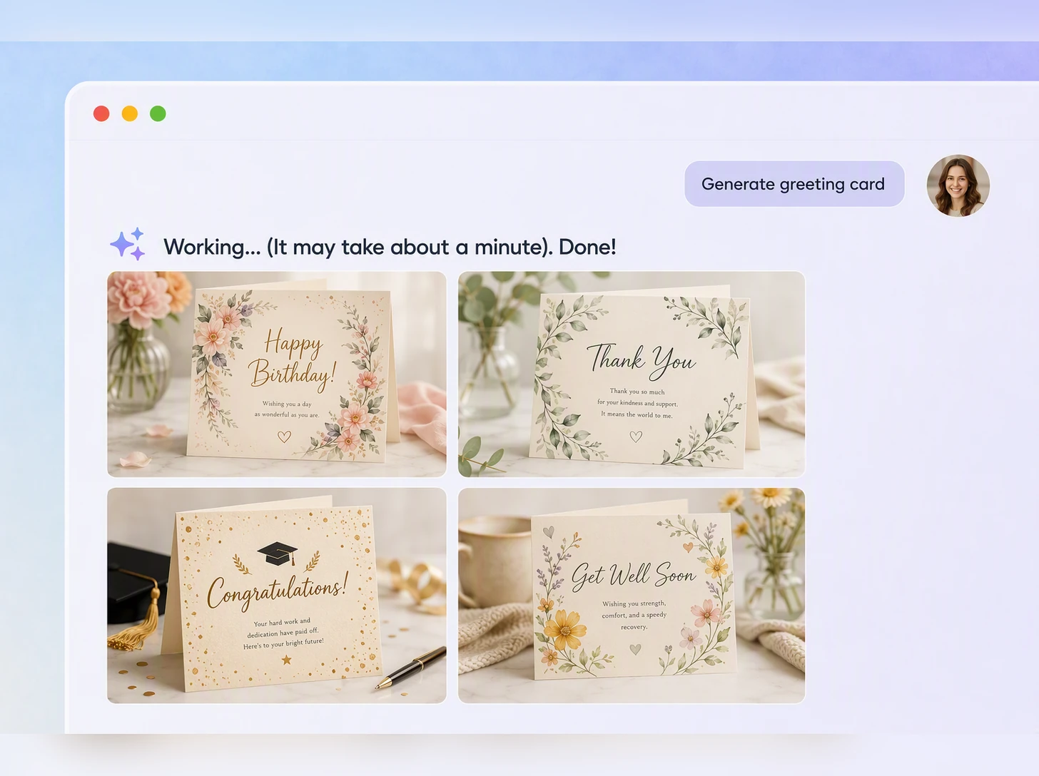 Step 2: Generate a Personal Card Design Step 2: Generate a Personal Card Design