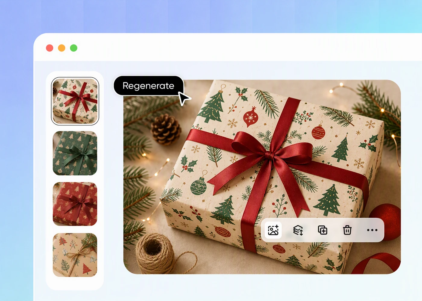 Step 2: Generate and refine your pattern christmas-gift-wrapping-paper-generate-and-refine-your-pattern