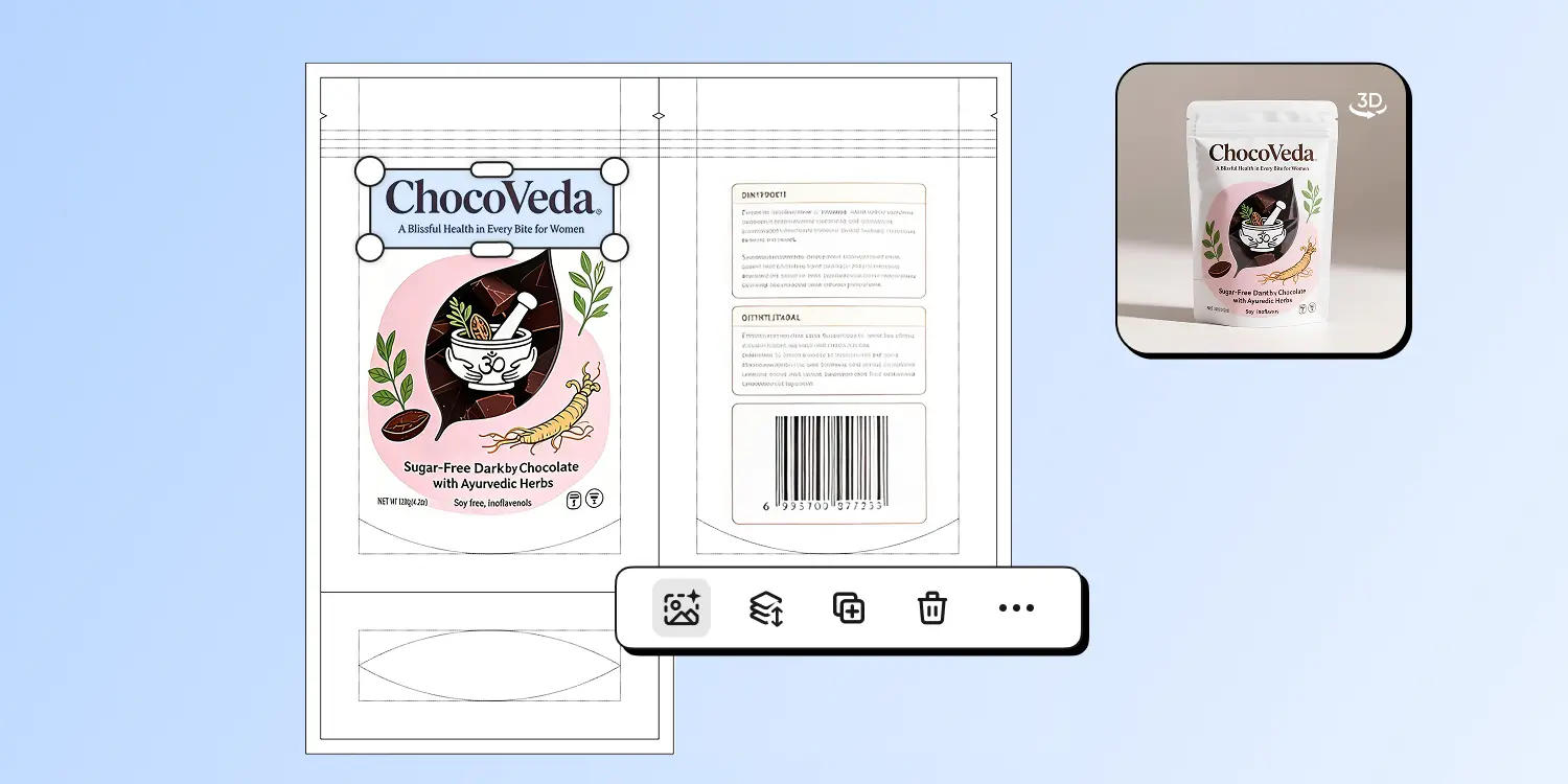 AI-generated editable dielines AI-generated editable dielines