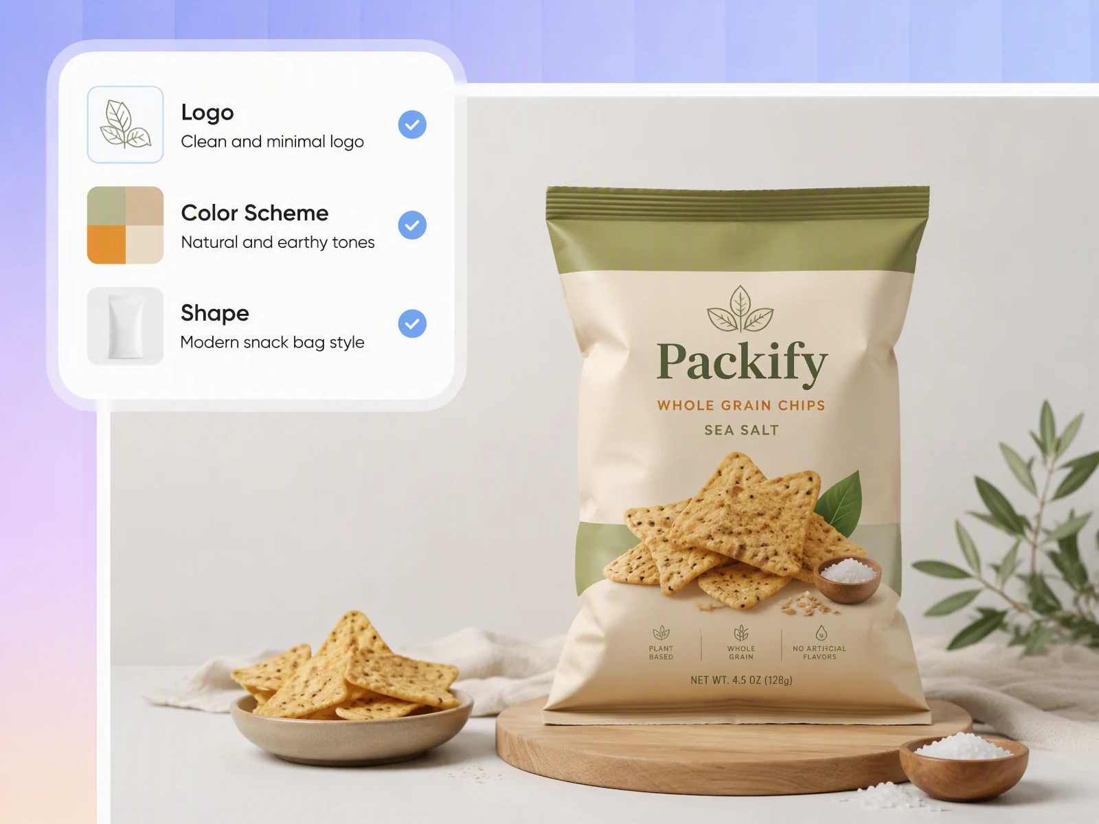 Match packaging to each snack Match packaging to each snack