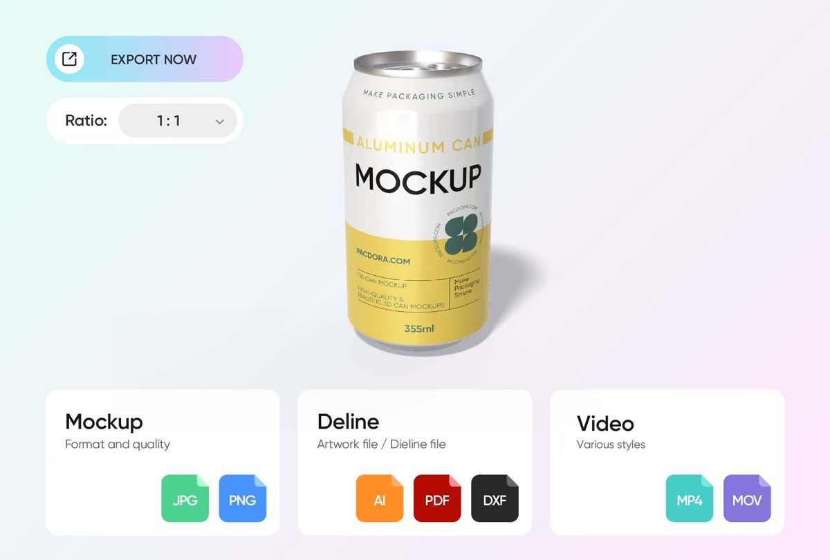 Multiple download formats for your design Multiple download formats for your design