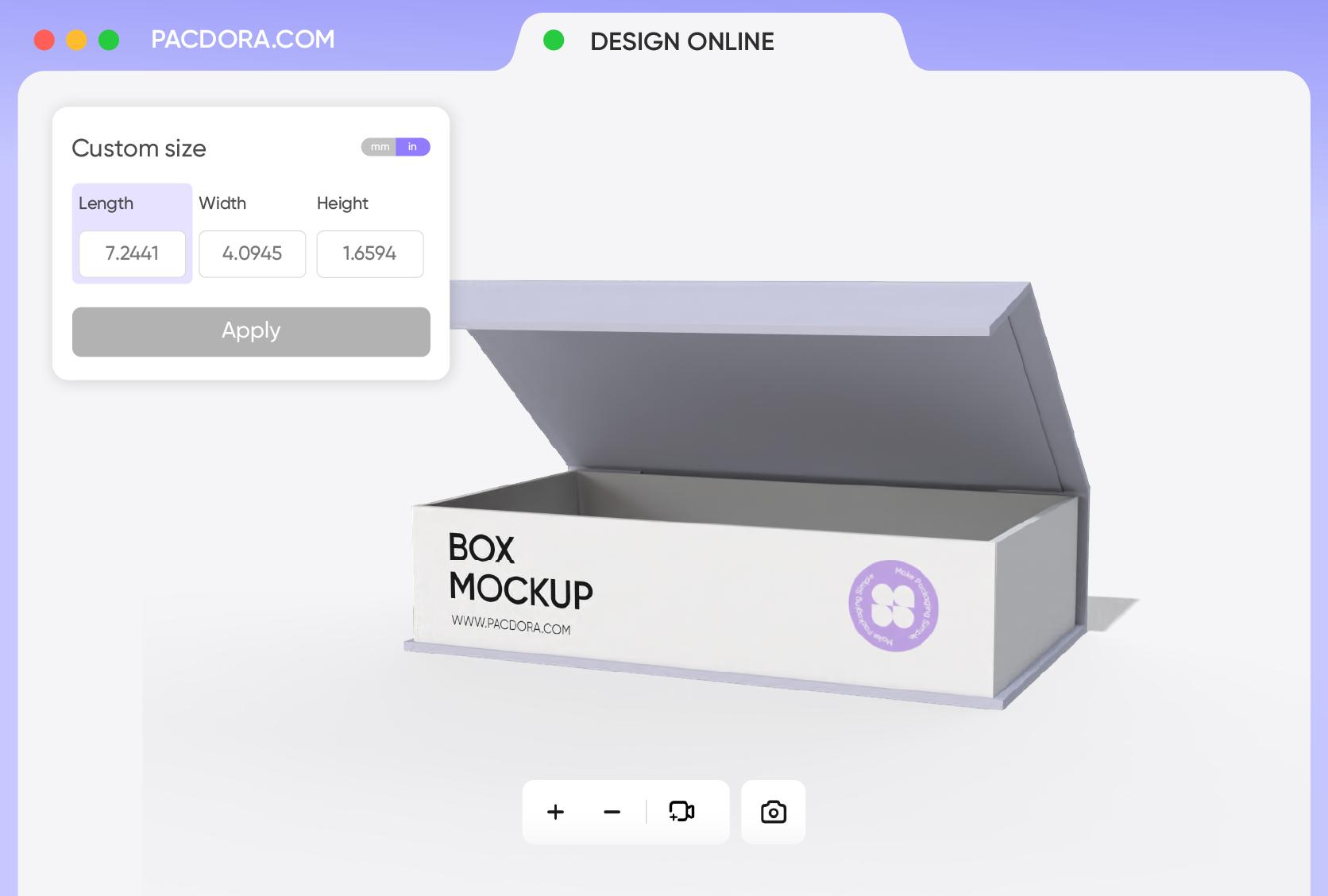 Match the box size to the product Match the box size to the product