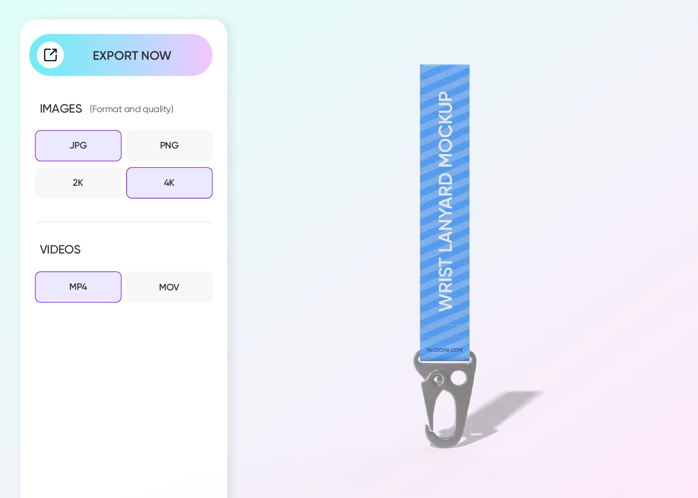 Step 3: Export your custom wrist lanyard Step 3: Export your custom wrist lanyard
