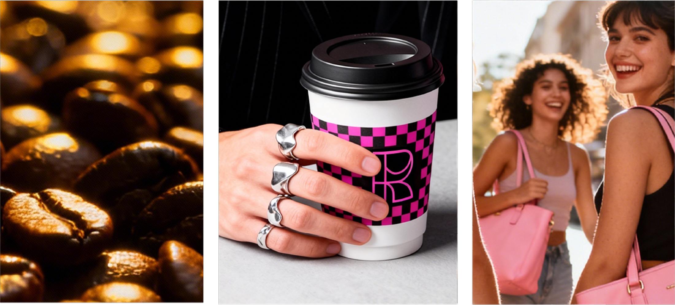 A visual identity:
romantic, bold, confident A visual identity:
romantic, bold, confident