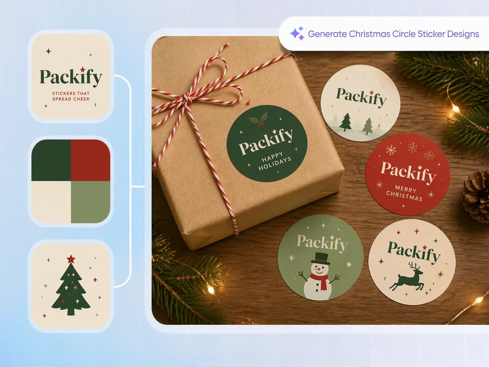 Make personalized Christmas stickers Make personalized Christmas stickers