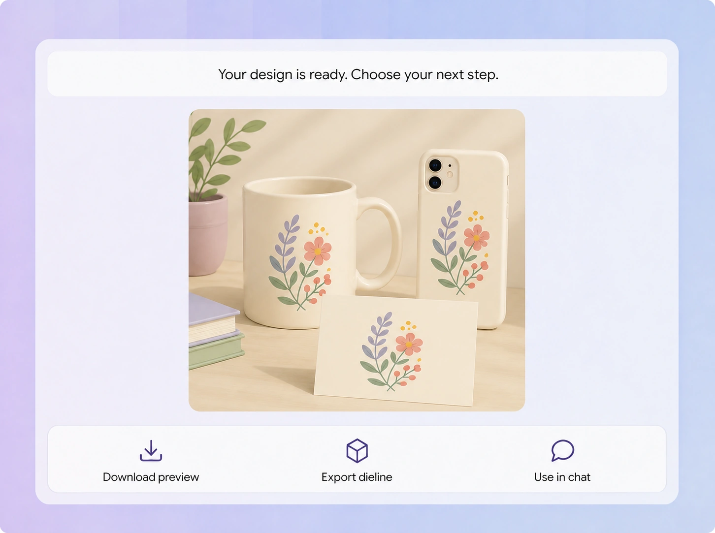 Step 3: Export the dieline and preview it in 3D Step 3: Export the dieline and preview it in 3D