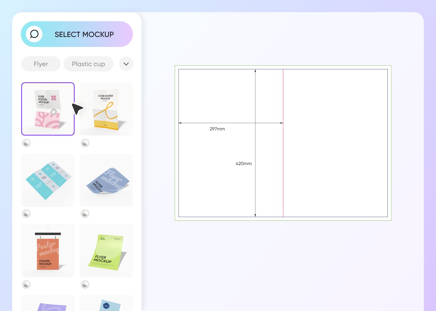Step 1: Select a flyer mockup scene Step 1: Select a flyer mockup scene