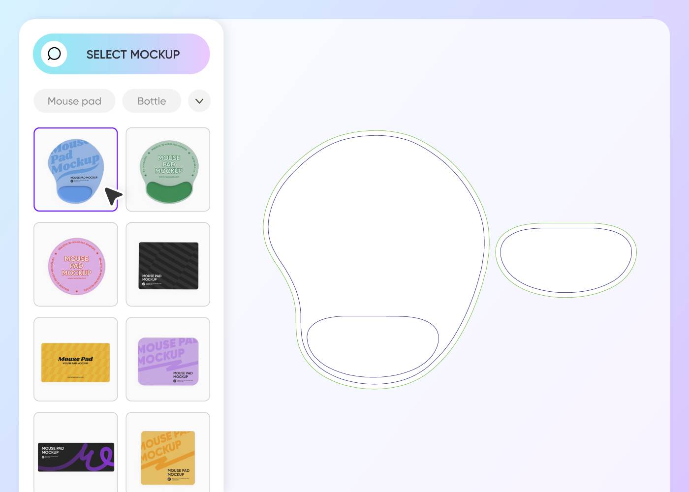 Step 1: Choose a boob mouse pad mockup Step 1: Choose a boob mouse pad mockup