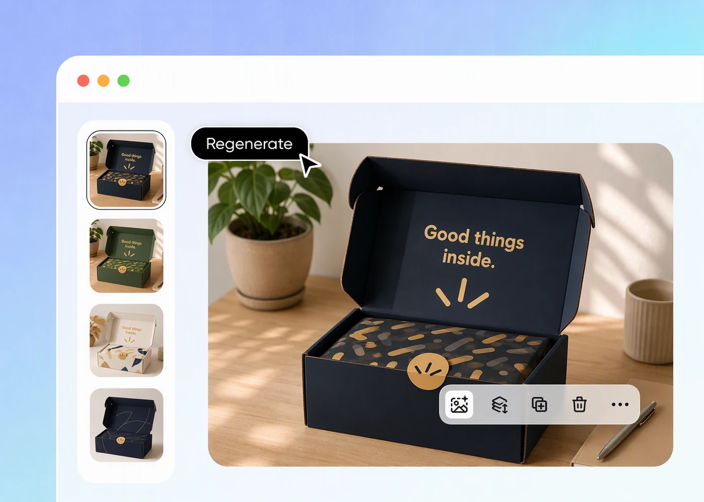 Step 2: Revise your prompt to refine the design mailer-box-packaging-design-generator-revise-your-prompt-to-refine-the