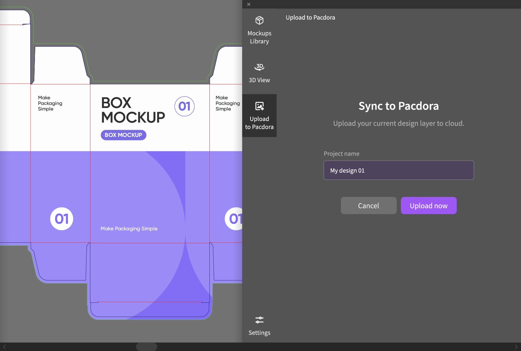 One-Click Upload to Pacdora Platform One-Click Upload to Pacdora Platform