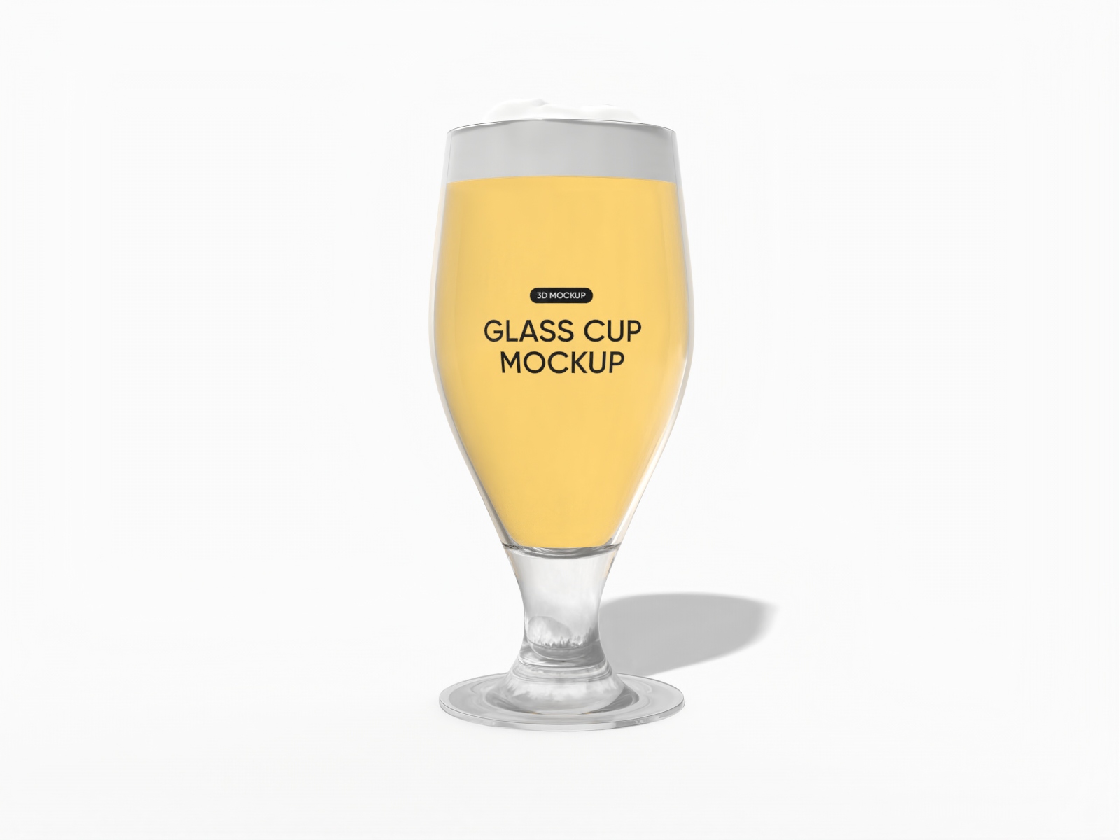 Tall beer glasses mockup
