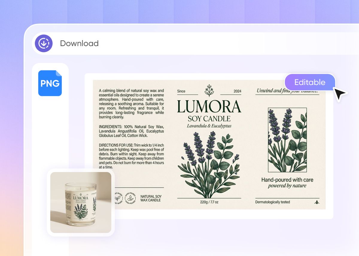 Packify AI Candle Label Generator | Design Labels Free