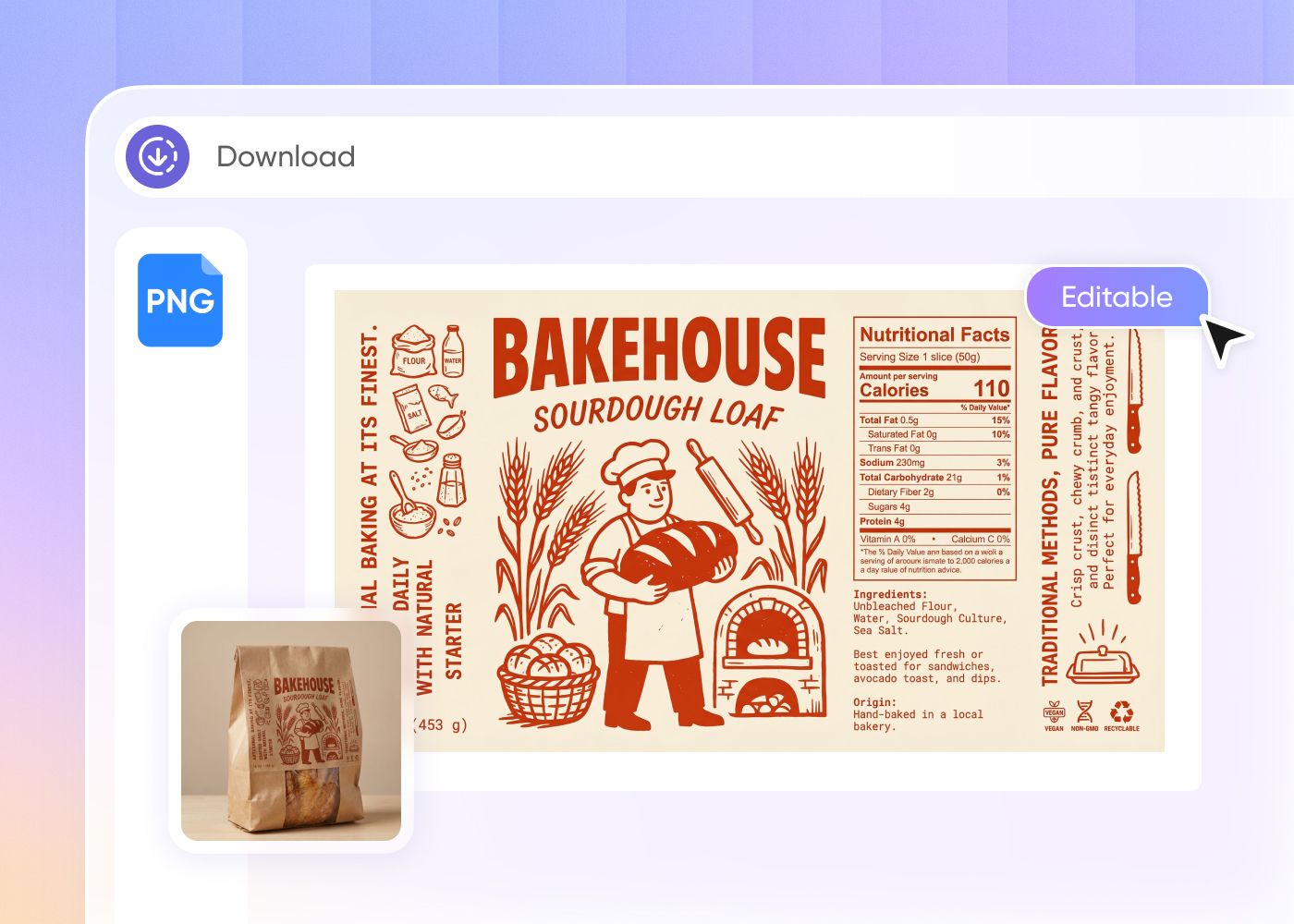 Packify AI Bakery Label Generator | Design Bakery Labels