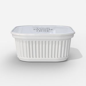 Flexible Packaging Food Storage Boxes Plastic Container Mockup 601450
