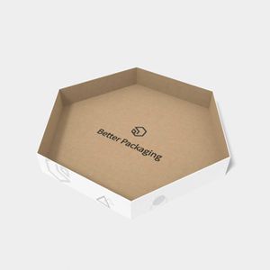 Custom Dimensions Hexagonal Tray Boxes Tray Dieline 123070