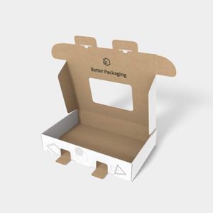 Custom Dimensions Mailer Boxes Window Display Dieline 150090