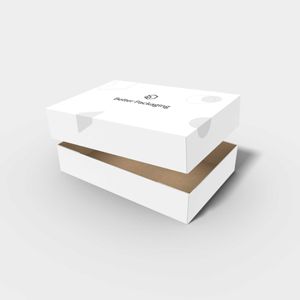 Custom Dimensions Boxes with Lid Corrugated Shoe Dieline 160010